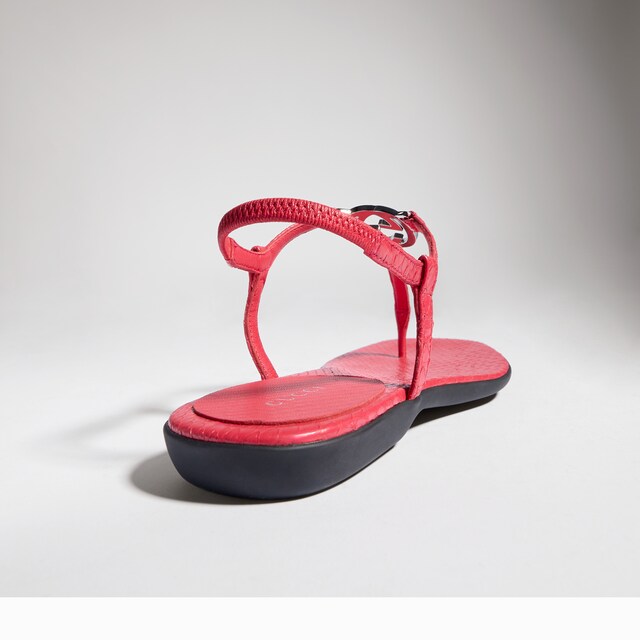 Women's python thong sandal with Interlocking G - image 3