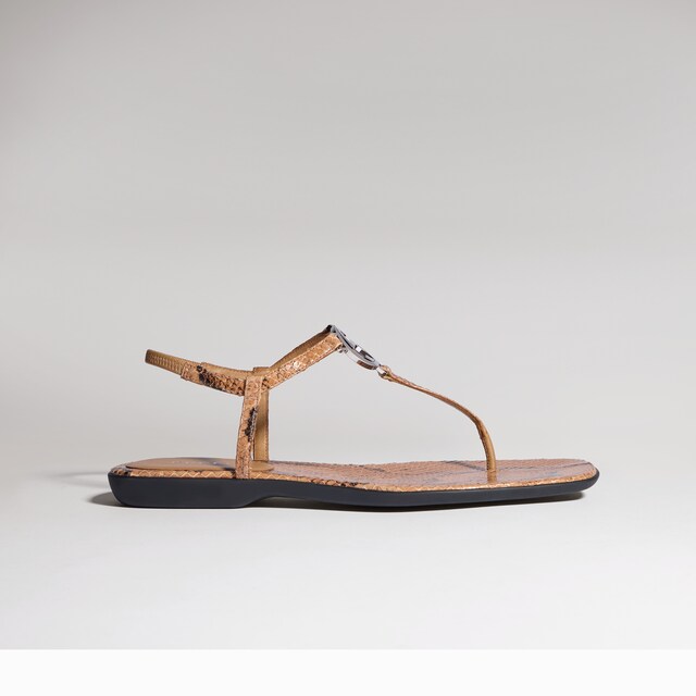 Women's python thong sandal with Interlocking G - image 5