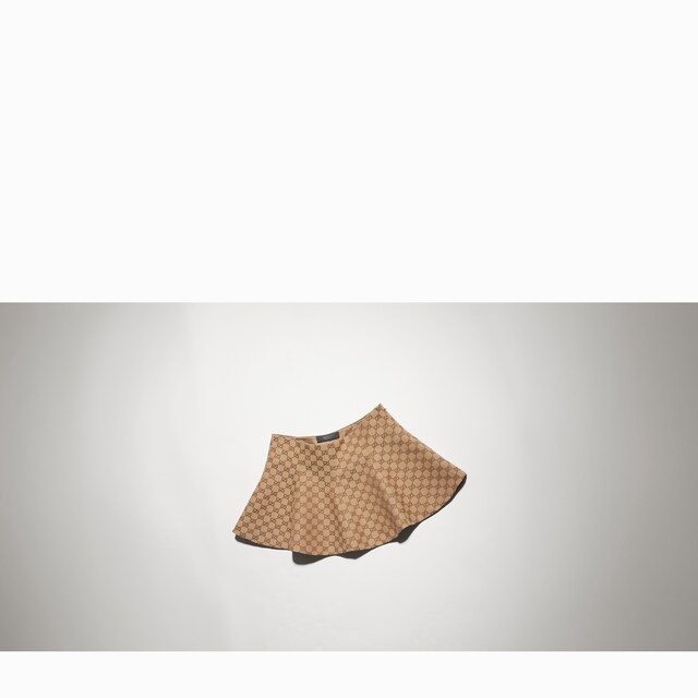 GG cotton canvas flounced skirt - image 5