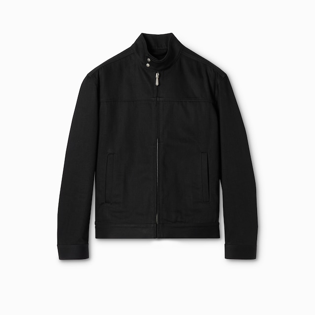 Cotton denim jacket with Horsebit