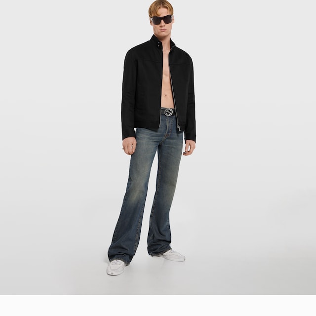 Cotton denim jacket with Horsebit - image 4