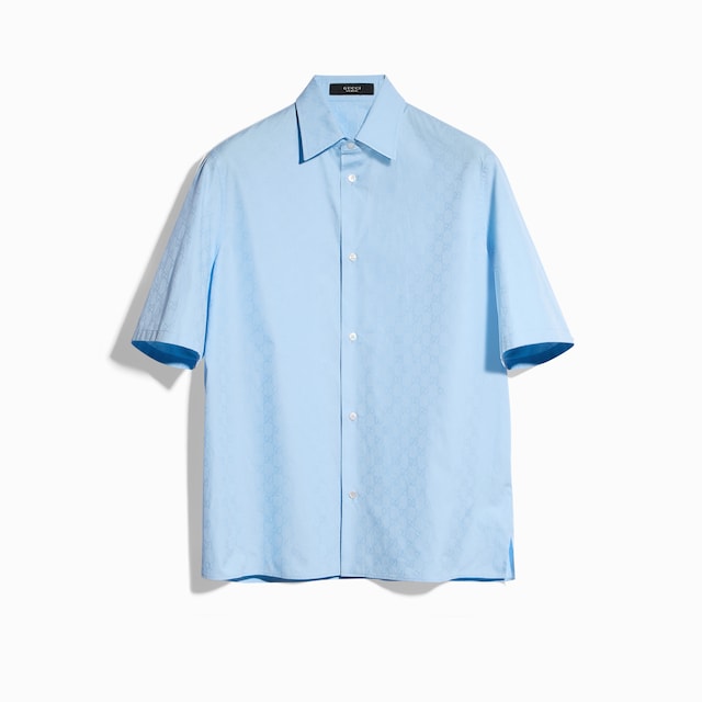 Camisa de popelina de algodón con GG