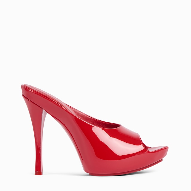 Women's stiletto platform slide