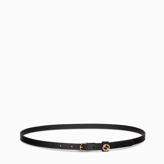 Thin belt with round buckle