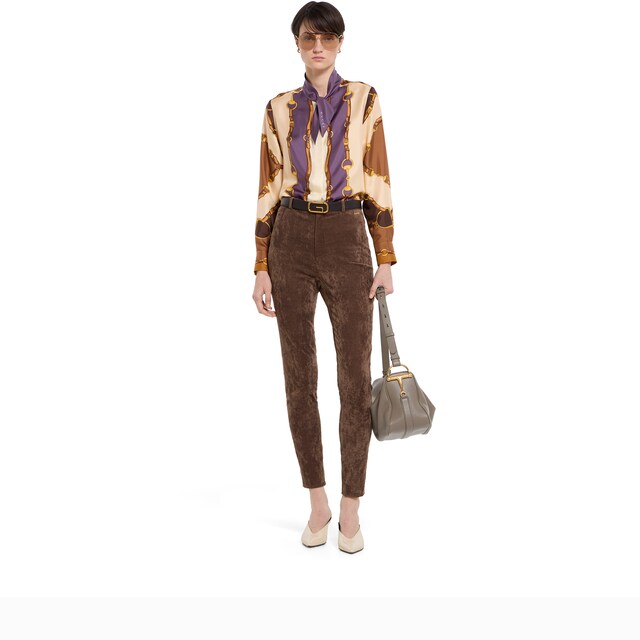 Printed silk till shirt