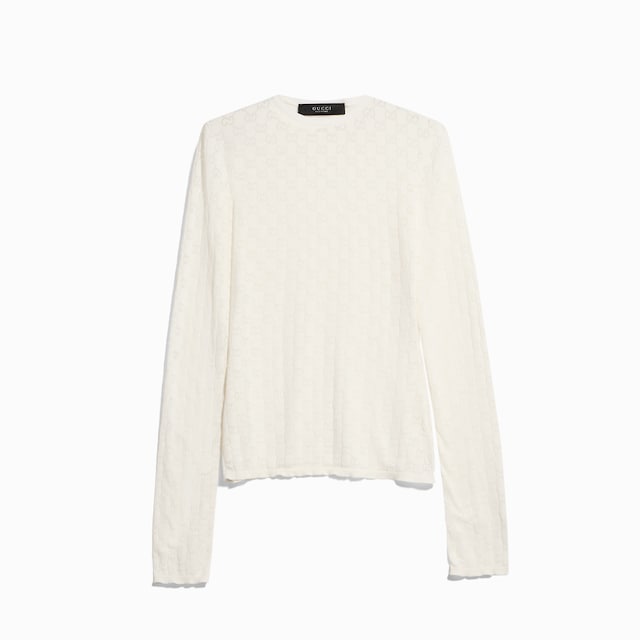 GG cotton devoré top