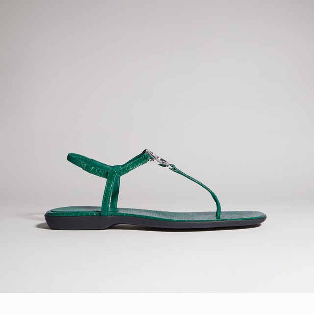 Women's python thong sandal with Interlocking G - image 5