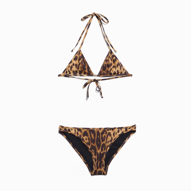 Bikini en jersey stretch à imprimé