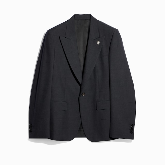 Wool single-breasted jacket