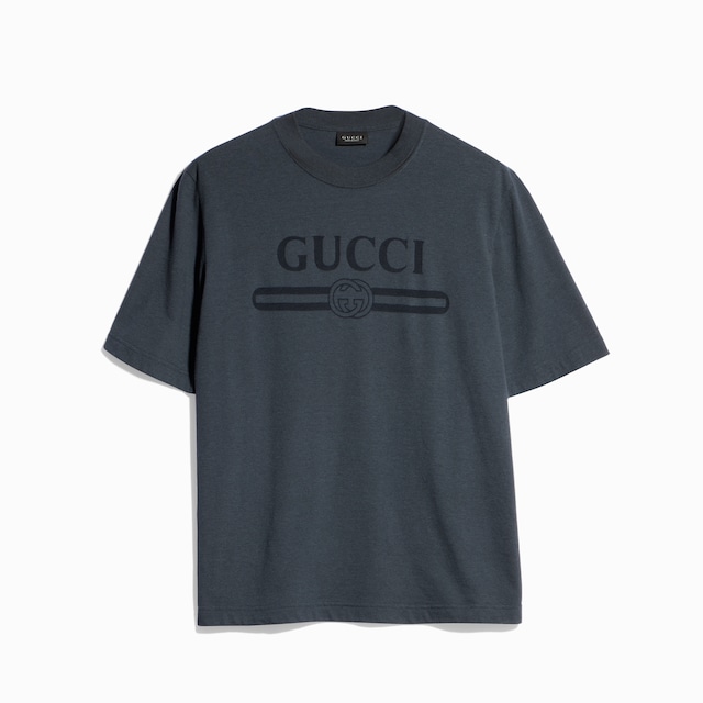 Cotton jersey T-shirt with devoré detail