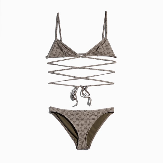 Bikini en jersey stretch à imprimé
