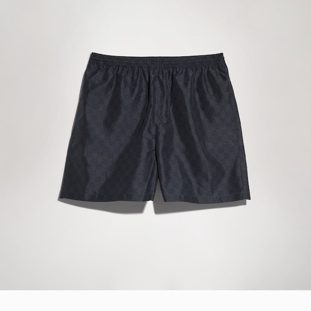 Printed polyester poplin swim shorts - image 2