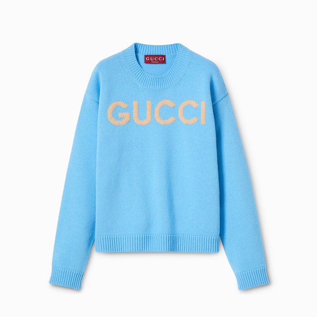 Soft wool top with intarsia