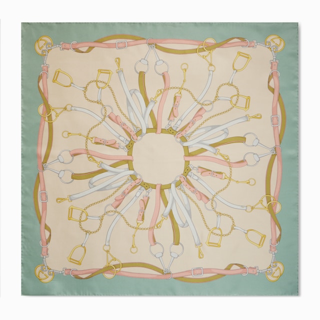 Printed silk twill carré