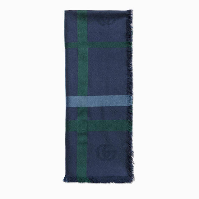 شال من جاكارد الكشمير بنقش tartan