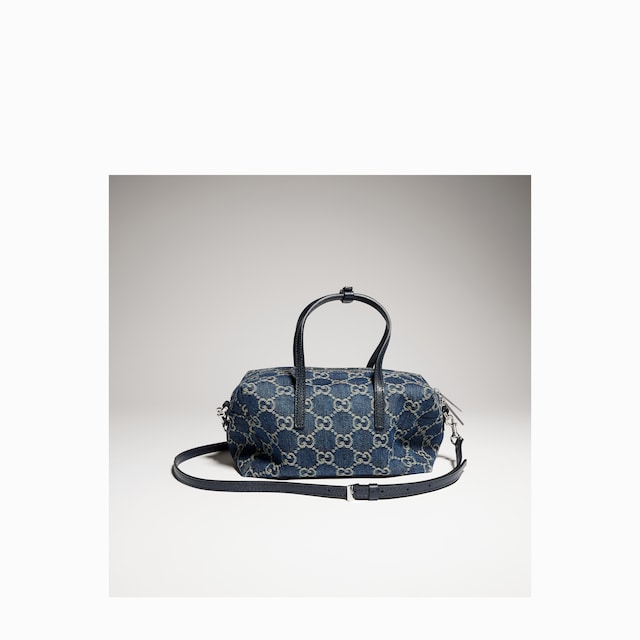 Small boston bag with Gucci plaque - image 5