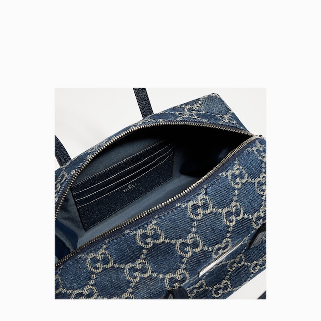 Small boston bag with Gucci plaque - image 3
