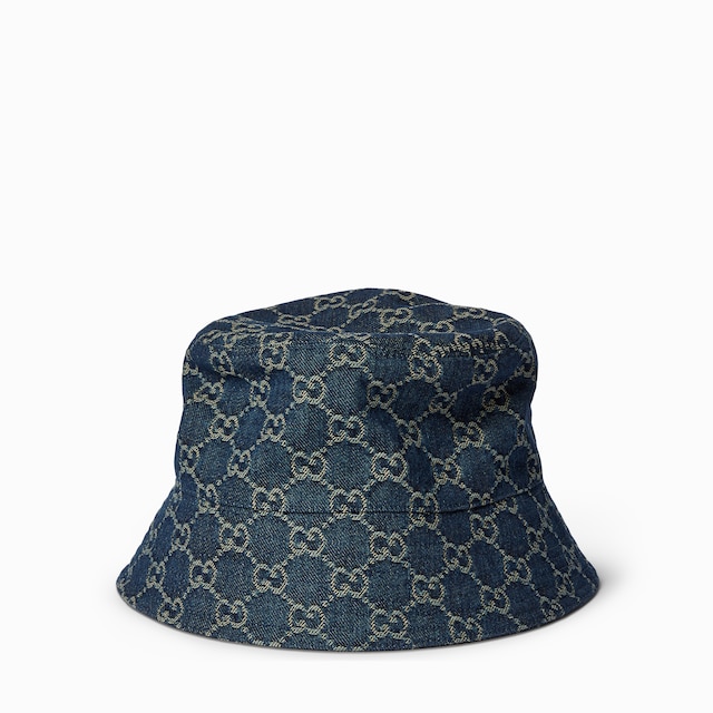 GG cotton denim bucket hat