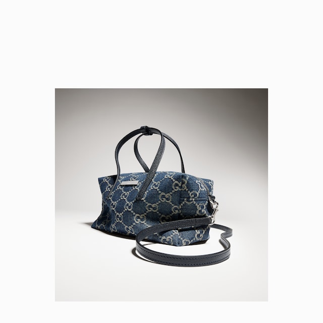 Small boston bag with Gucci plaque - image 2