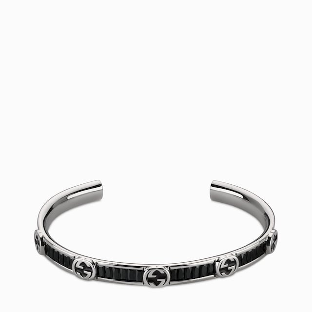 Gucci Interlocking crystal bangle bracelet