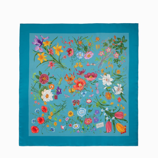 Printed silk twill carré