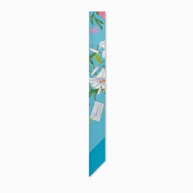 Printed silk twill ribbon