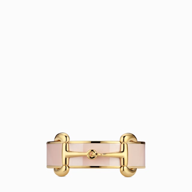 Horsebit ring with enamel