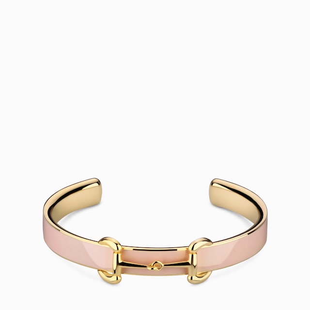 Horsebit bangle bracelet with enamel