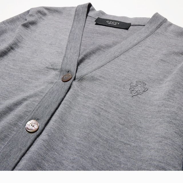 Fine wool cardigan with embroidery