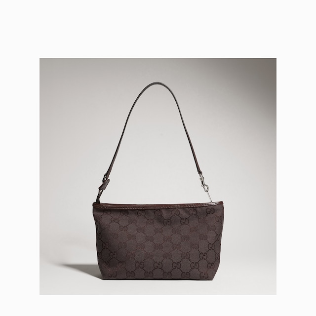 Small pouch with strap and Gucci plaque - image 3