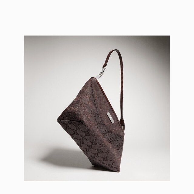 Small pouch with strap and Gucci plaque - image 2