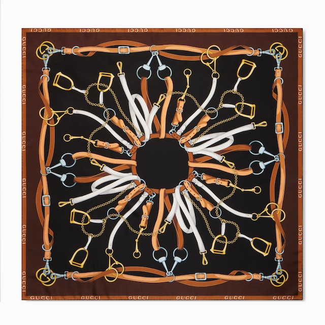 Printed silk twill carré