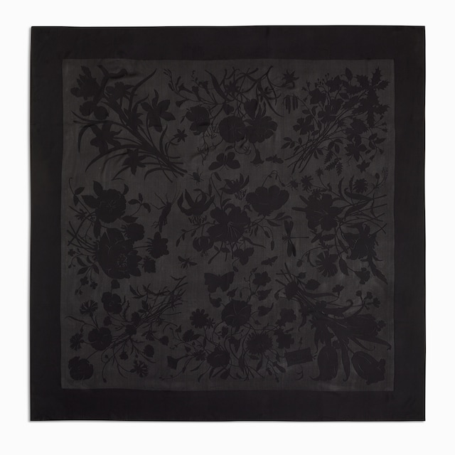 Printed viscose silk devoré shawl