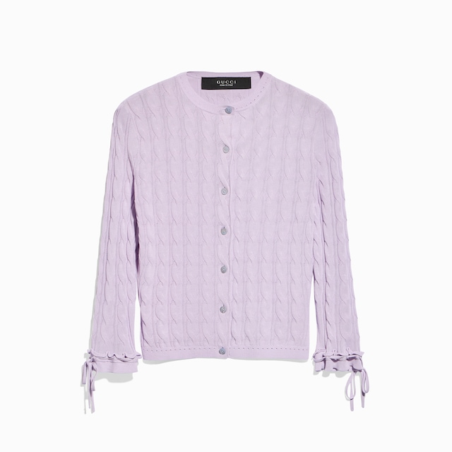 Cardigan aus geflochtenem Baumwollgemisch