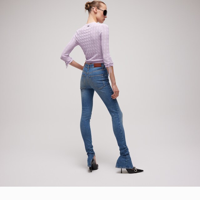 Braided cotton blend cardigan - image 5