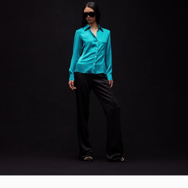 Silk satin shirt - image 3