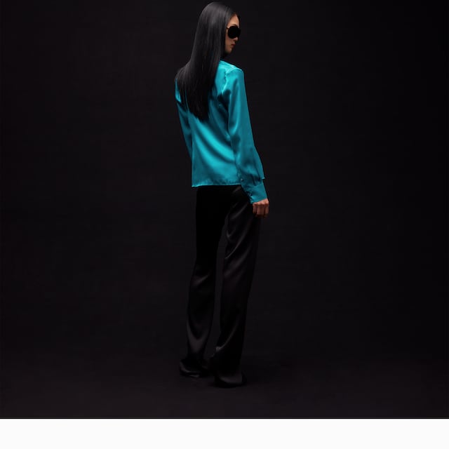 Silk satin shirt - image 2