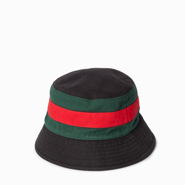 Washed cotton bucket hat with Web