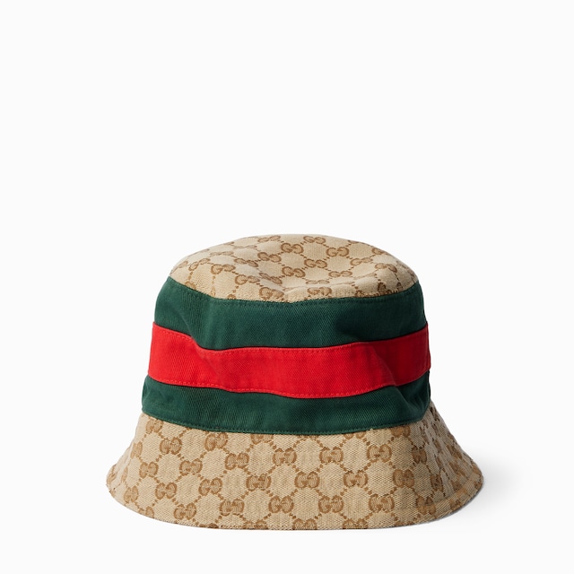 GG cotton canvas bucket hat with Web