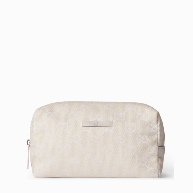 Medium cosmetic case with Gucci plaque