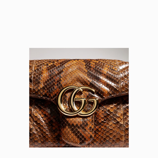 GG Marmont python medium shoulder bag - image 5