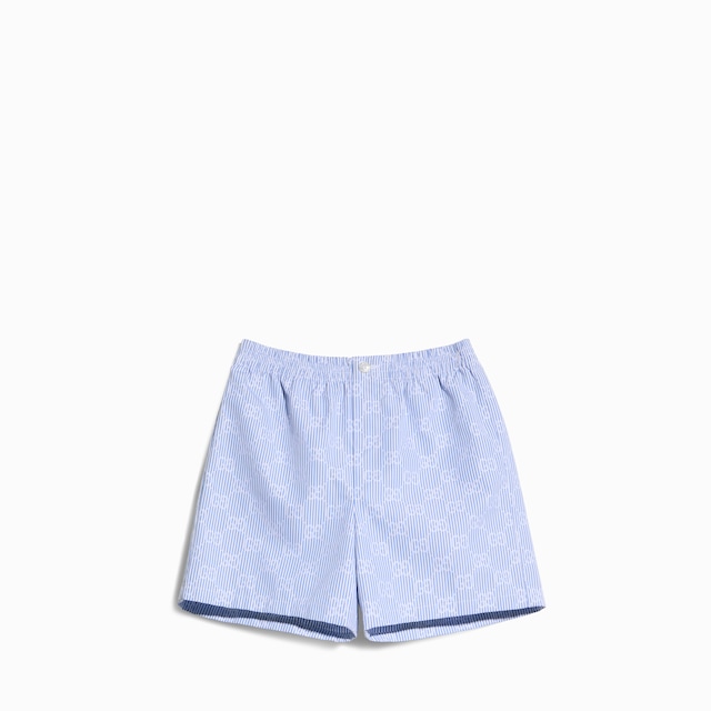 Baby GG striped poplin shorts