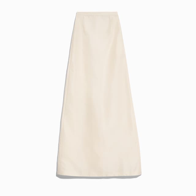 Fine silk faille long skirt