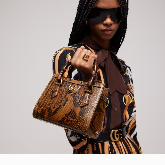 Gucci Diana python small tote bag - image 2