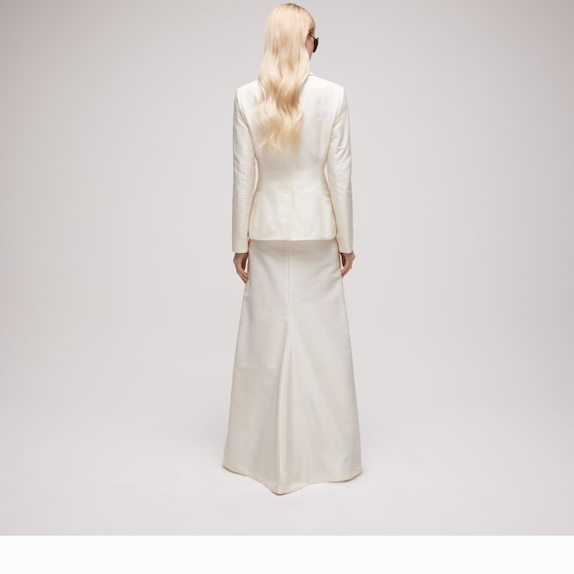 Fine silk faille long skirt - image 3