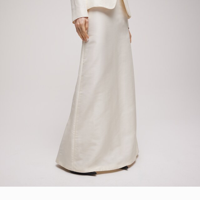 Fine silk faille long skirt - image 4