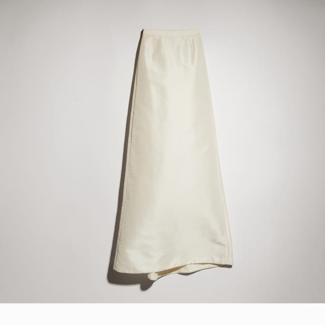 Fine silk faille long skirt - image 5