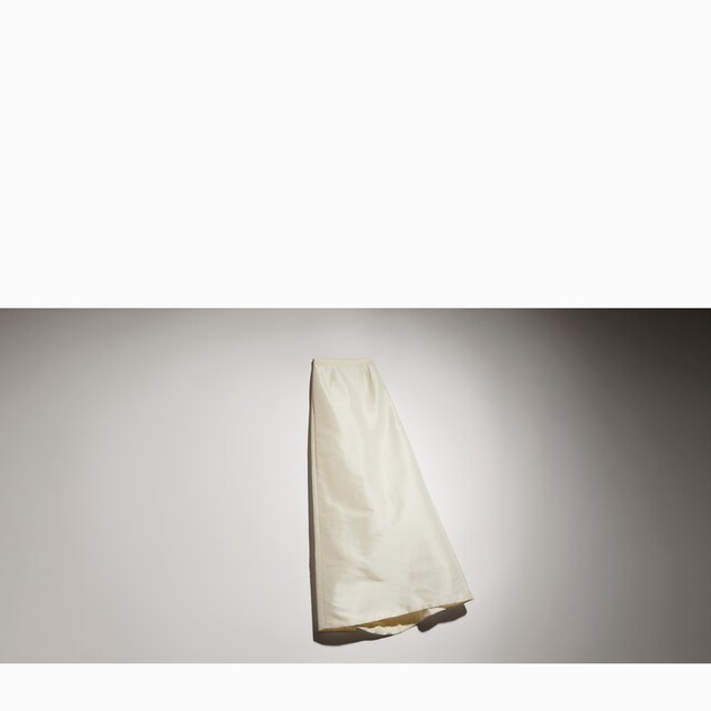 Fine silk faille long skirt - image 2