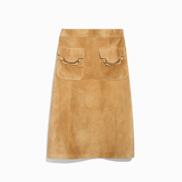 Rock aus Wildleder mit Kettendetail