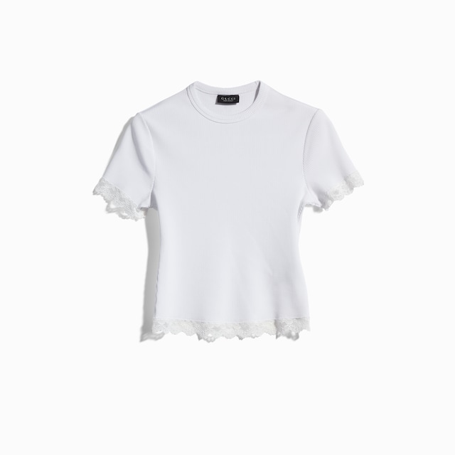 Matte viscose rib stitch T-shirt
